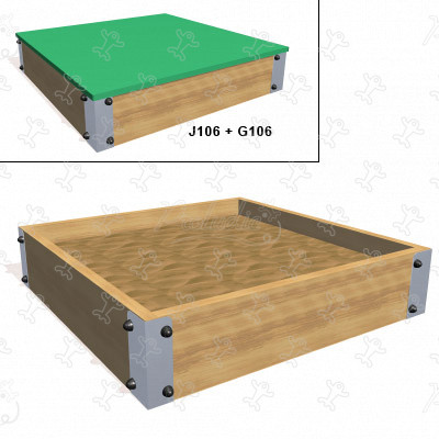 Sandkasten J106 spielgeräte didaktische und sensorische spielgeräte sandspielgeräte bild 3d