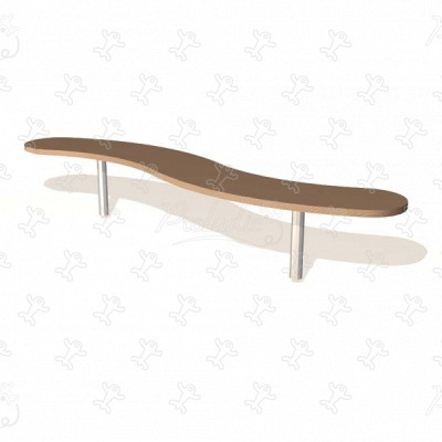 Kurviger Balancierbalken J13 spielgeräte didaktische und sensorische spielgeräte gymludic®-parcours und balancierspielgeräte bild 3d