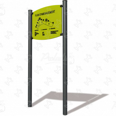 Infotafel, bedruckt J2883 stadtmöblierung aussenmöbel, zubehör & accessoires informationstafeln bild 3d