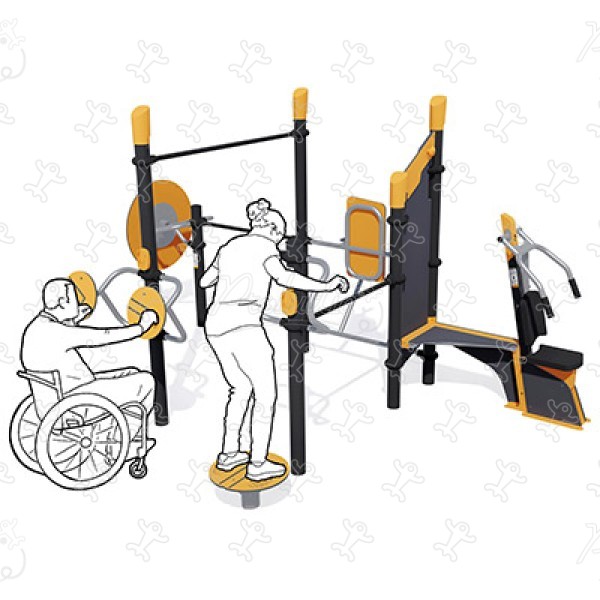 Fitnessstation für Senioren J37105® sport und fitness acti’fun acti’fit bild 3d