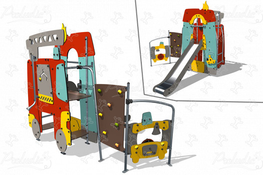 Feuerwehrauto J4040 spielgeräte themenspielgeräte city bild 3d