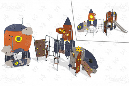 Heißluftballon & Rakete J4092 spielgeräte themenspielgeräte metropolis bild 3d