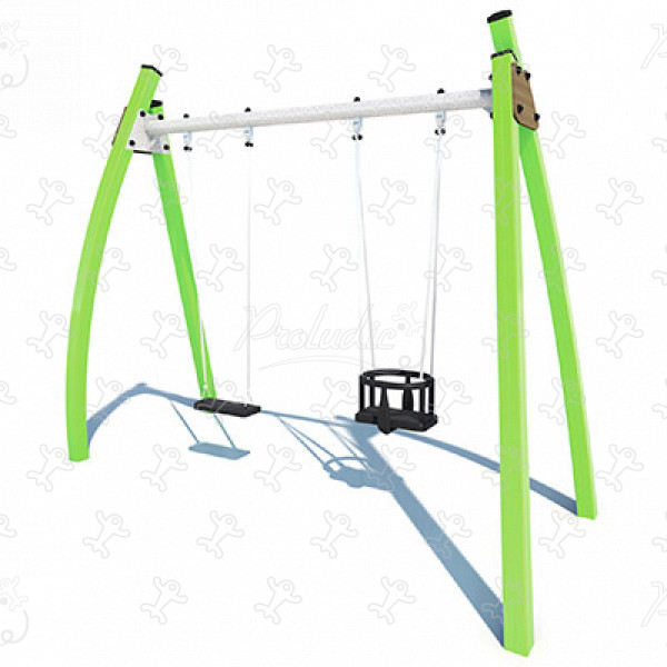 1 babysitz, 1 flachsitz J433® spielgeräte spielgeräte-klassiker schaukeln bild 3d