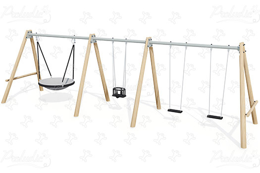 J447-G spielgeräte spielgeräte aus nachhaltigem naturholz schaukeln bild 3d