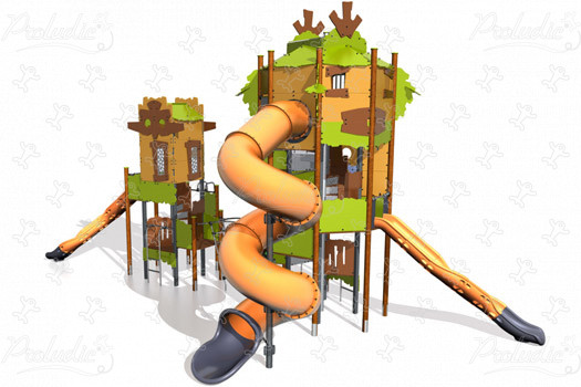 Doppelturm J47202-P spielgeräte themenspielgeräte abenteuerland bild 3d