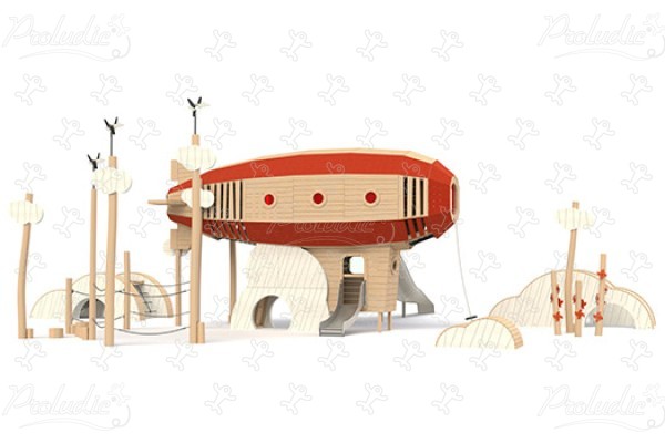 Zeppelin in den Wolken J49136 spielgeräte spielgeräte aus nachhaltigem naturholz fortbewegung bild 3d