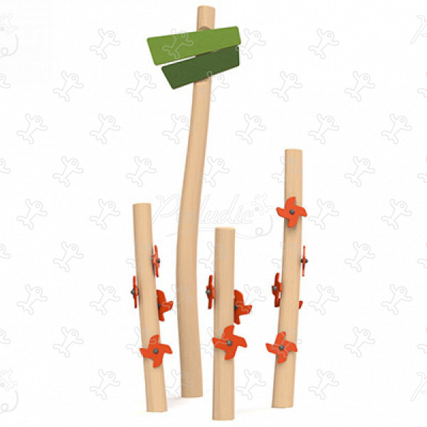 Pflanzen-Parcours J49154® spielgeräte kletter- und balancierspielgeräte parcours bild 3d