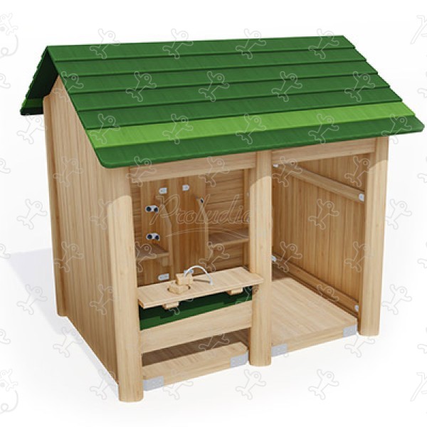 Chalet J49193® spielgeräte spielgeräte aus nachhaltigem naturholz spielhäuschen bild 3d