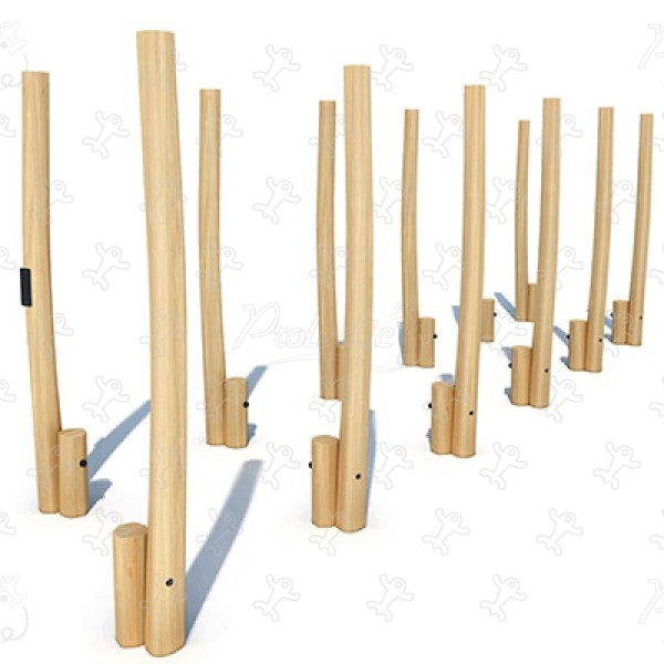 Balancier-Slalom J4921 spielgeräte kletter- und balancierspielgeräte parcours bild 3d