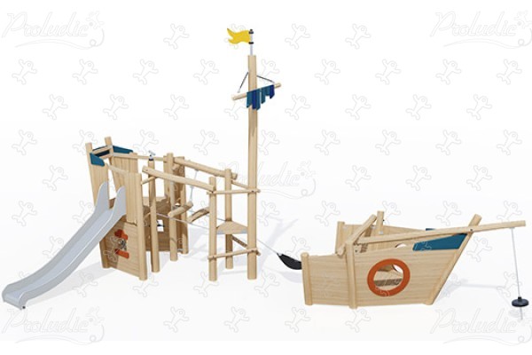 Fregatte J49302® spielgeräte spielgeräte aus nachhaltigem naturholz boote und maritime spielwelten bild 3d