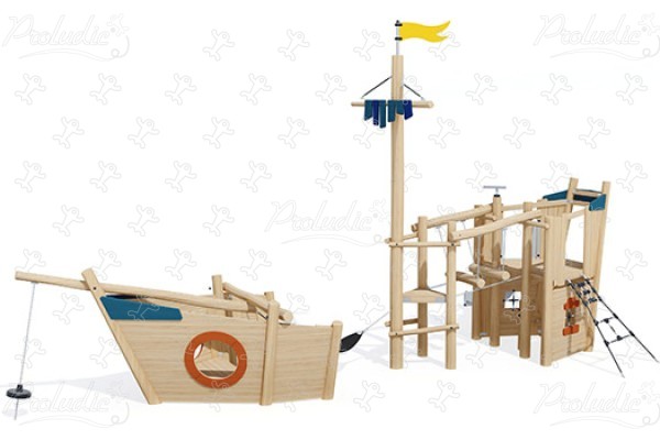 Fregatte J49302® spielgeräte spielgeräte aus nachhaltigem naturholz boote und maritime spielwelten bild 3d