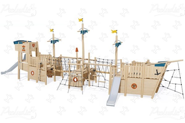 Großes Spielschiff J49312® spielgeräte spielgeräte aus nachhaltigem naturholz boote und maritime spielwelten bild 3d