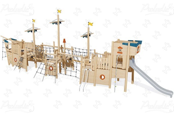 Großes Spielschiff J49312® spielgeräte spielgeräte aus nachhaltigem naturholz boote und maritime spielwelten bild 3d