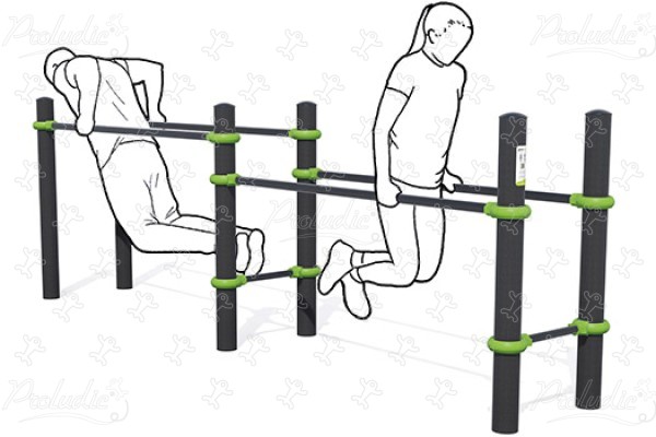 Doppelte Parallelbarren J5228 sport und fitness acti’fun acti’street bild 3d