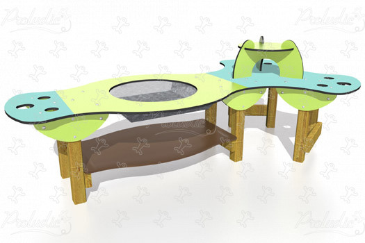 Hochbeet Gartenbank 1 J5300 spielgeräte didaktische und sensorische spielgeräte wasserspielgeräte bild 3d