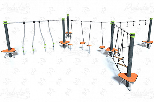 J5400-M spielgeräte kletter- und balancierspielgeräte parcours bild 3d