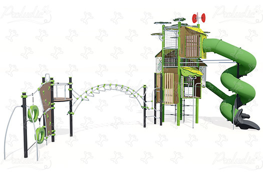 Turm mit Ixo-Struktur J56104 spielgeräte kombinationsspielanlagen kanopé bild 3d