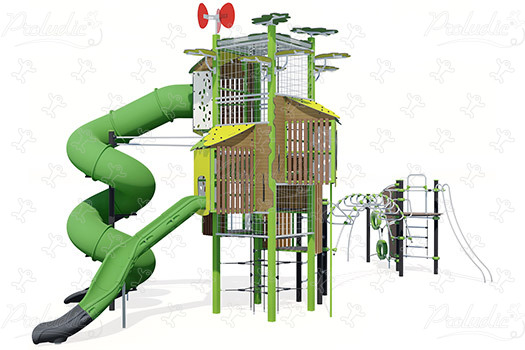 Turm mit Ixo-Struktur J56104 spielgeräte kombinationsspielanlagen kanopé bild 3d