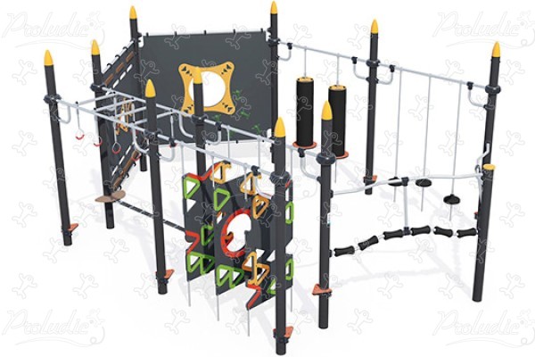 Schwebender Kletterparcours J5922® spielgeräte acti’fun acti’ninja bild 3d