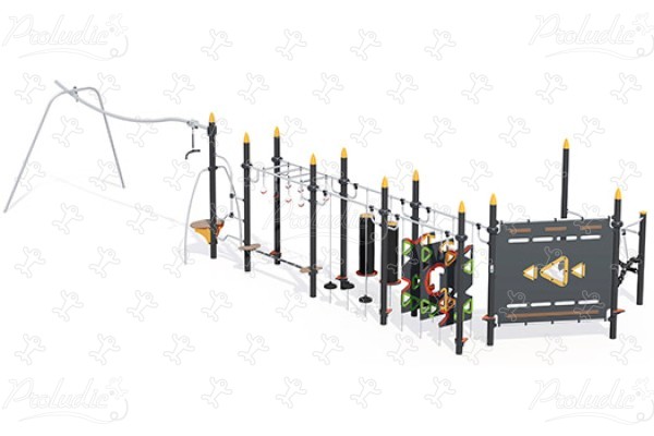 Ninja-Parcours Die Herausforderung J5923® spielgeräte acti’fun acti’ninja bild 3d