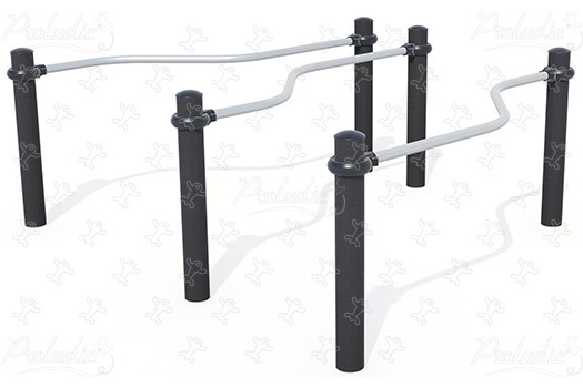 Inklusiver Parallelbarren-Parcours J5931® spielgeräte acti’fun acti’ninja bild 3d