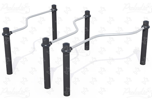 Inklusiver Parallelbarren-Parcours J5931® spielgeräte acti’fun acti’ninja bild 3d