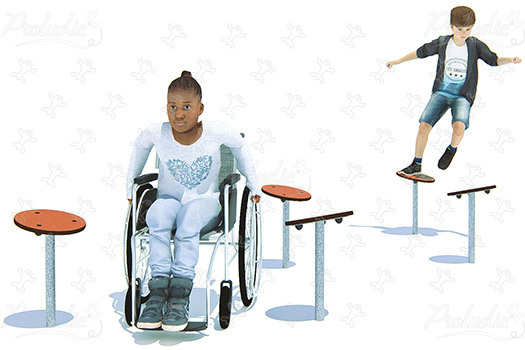 Inklusiver Zickzack-Parcours J5934® spielgeräte acti’fun acti’ninja bild 3d