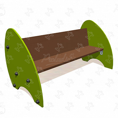 Kinderbank J608 stadtmöblierung aussenmöbel, zubehör & accessoires außenmöbel (bänke, abfalleimer, schutzhütten) bild 3d