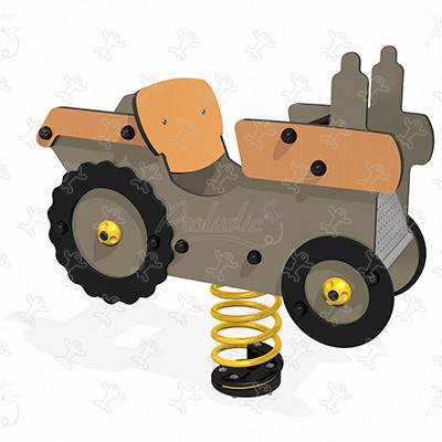 Traktor J865 spielgeräte bewegungsspielgeräte federspielgeräte bild 3d