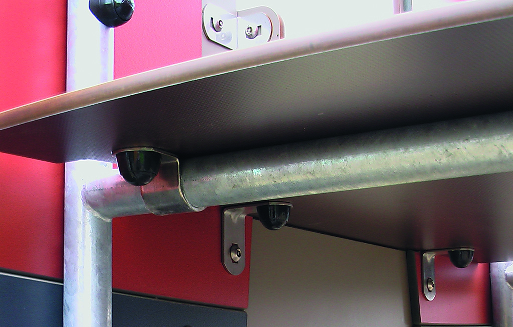 Die Standflächen der Plattformen