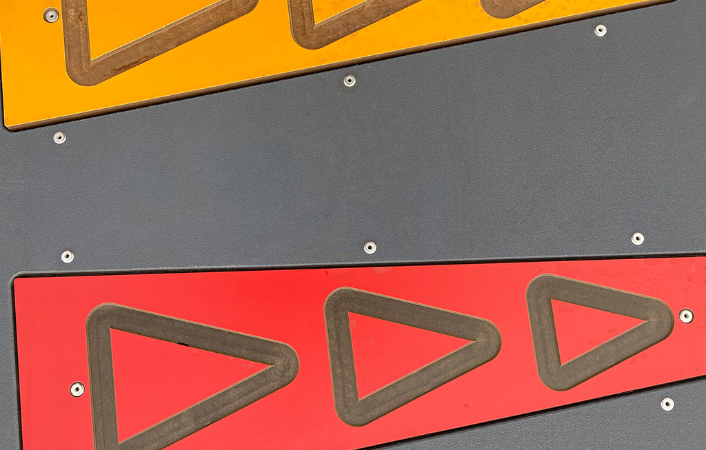 In die rutschfesten Polyethylenplatten