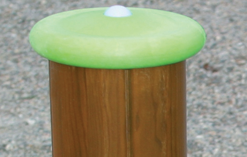 Die 125 mm dicken Rundpfosten