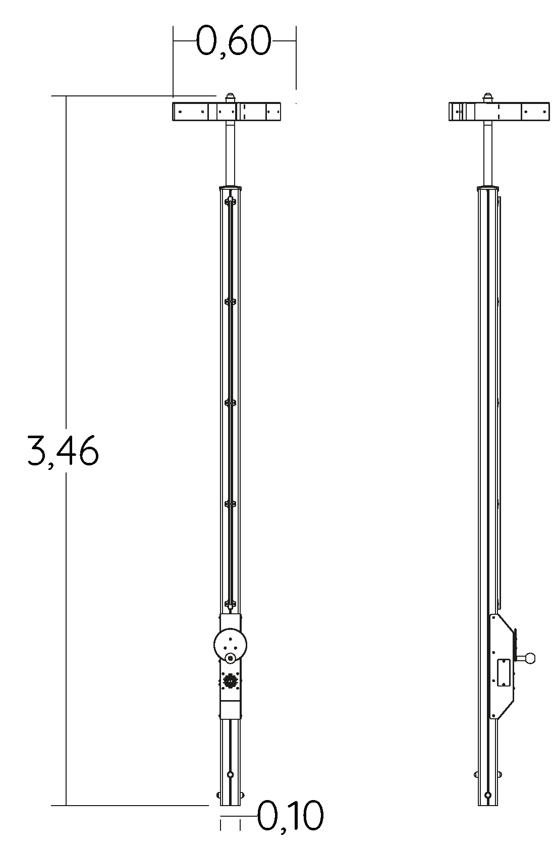 Interaktiver Mast J3451-R® spielgeräte didaktische und sensorische spielgeräte interaktive spielgeräte bild seitenansicht
