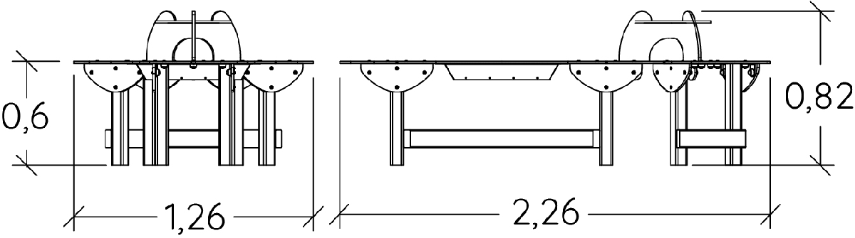 Hochbeet Gartenbank 1 J5300 spielgeräte didaktische und sensorische spielgeräte wasserspielgeräte bild seitenansicht