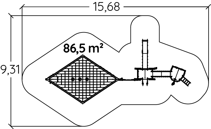 J57009 spielgeräte kletter- und balancierspielgeräte kanopé bild draufsicht