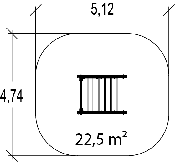 Kletterleiter JPS22-M sport und fitness acti’fun acti’ninja bild draufsicht