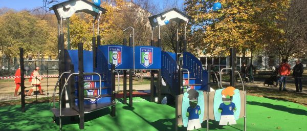 Inklusiver Spielplatz mit dem Thema Fußball (Florenz – Italien)